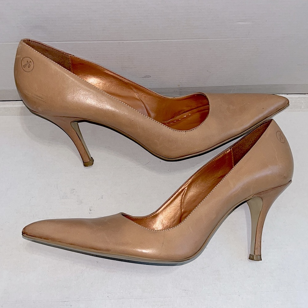 BRONX tan leather heels - Picture 4 of 12